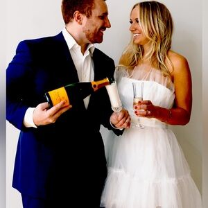 White, Tool, Mini Dress. Great for fun engagement photos.